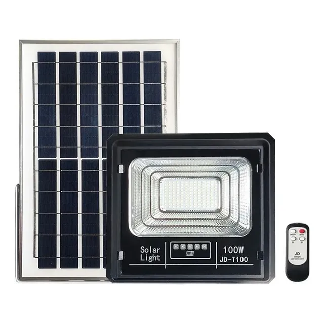 Foco Reflector Solar Exterior Panel Separado 100w + Control
