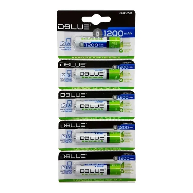 Pack 5 Pilas Recargables Aaa Dblue 1200mha / Tecnofatory