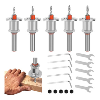 5 Escareador Com Limitador Ajustavel Para Madeira Com Broca 5 Escareador Com Limitador Ajustavel Para Madeira Com Broca