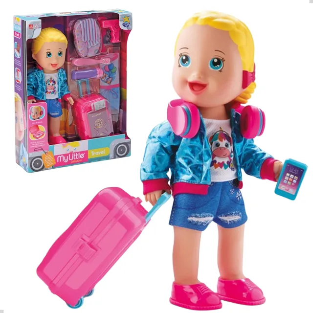 Boneca Diver Toys Vamos Viajar Brinquedo Mala Fone Celular