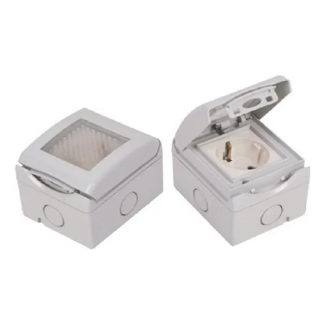 Caja Estanco Ip54 Con Toma Schuko 