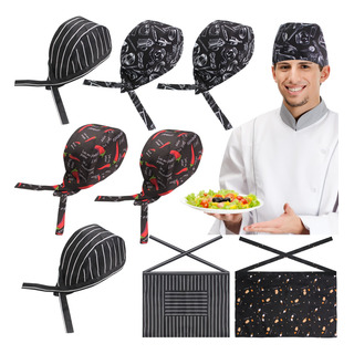 8pzs Sombreros Cocinero Gorra Chef Y Delantales Para Adultos 8pzs Sombreros Cocinero Gorra Chef Y Delantales Para Adultos
