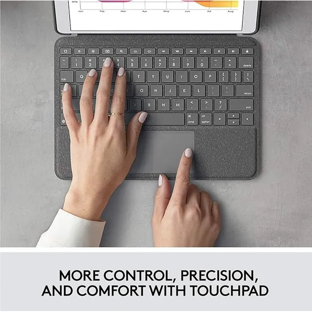 Logitech Combo Touch Teclado Para Ipad 7th - 9th Gen Gris Oscuro