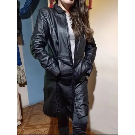 Jaqueta De Couro Feminino Com Zíper