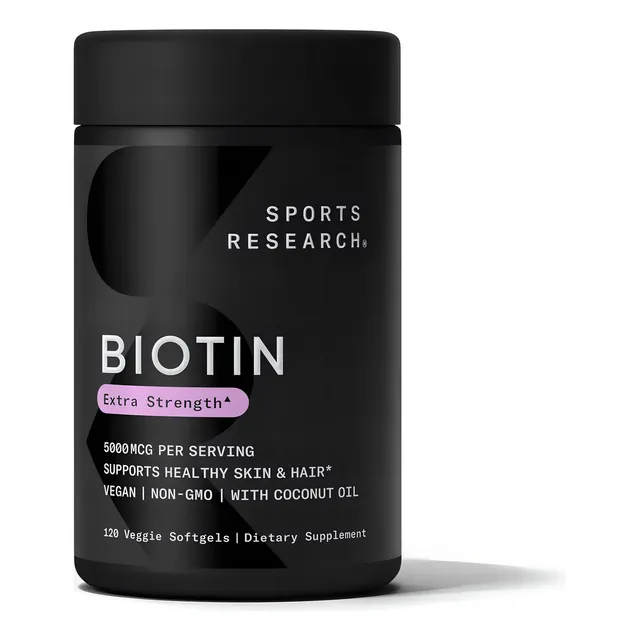 Biotina Extra 5000mcg X120 Cap Sr Piel + Pelo Rinde 4 Meses Sabor Sin Sabor