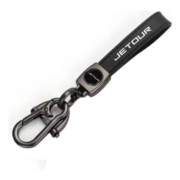 Llavero Jetour Cuero Y Aluminio - Pack 1 Unidad