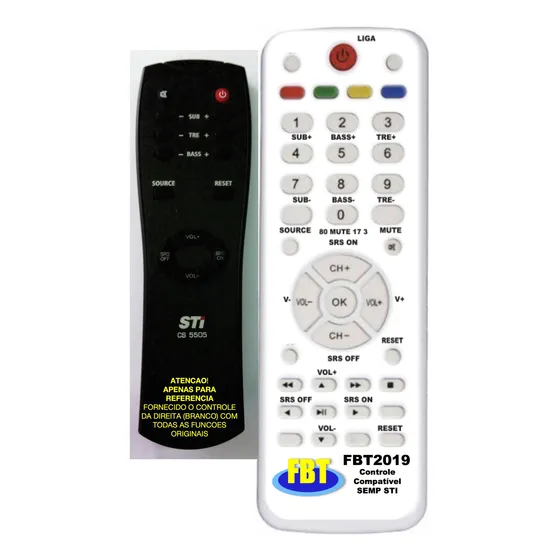 Controle Compatível Com Home Sti Cs5505 Fbt 2019