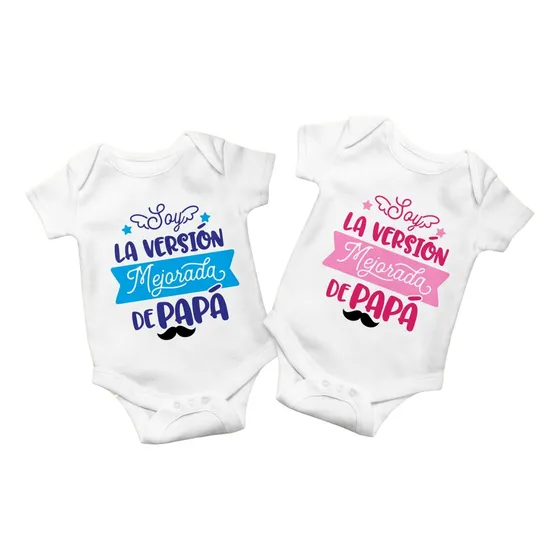 Body Bebé Personalizado Color Blanco Con Bordes De Colores