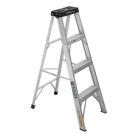 Escalera Aluminio Truper 3 Escalones 150kg Antideslizante