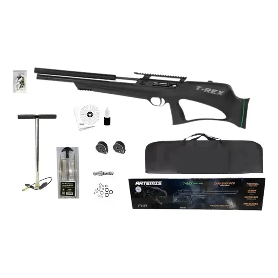 Carabina Pressão Pcp Artemis T-rex Bullpup 5.5mm + Bomba