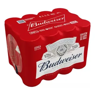 Pack Cerveja Budweiser Lata 350ml 12 Unidades Pack Cerveja Budweiser Lata 350ml 12 Unidades