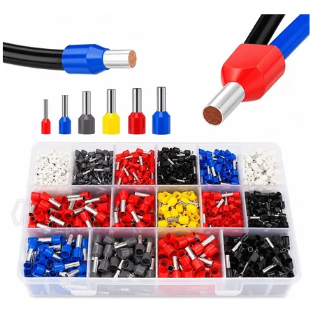 Kit Terminal Ilhós 1250 Peças Tubular Para Fios Elétricos Kit Com 1250