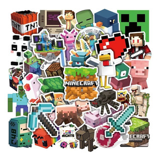 Minecraft 50 Calcomanias Stickers Vinil Pvc Vs Agua Minecraft 50 Calcomanias Stickers Vinil Pvc Vs Agua