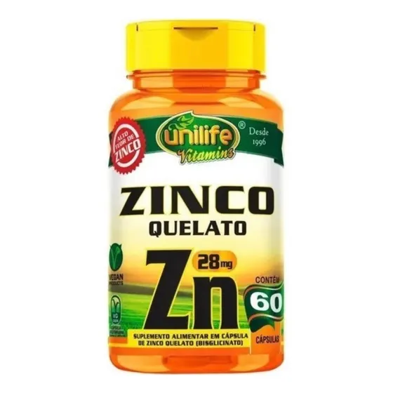 Zinc 28 Mg Unilife 60 Cápsulas