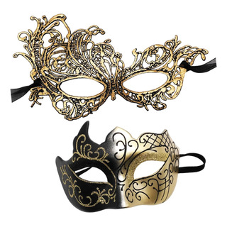 2 Máscaras De , Accesorios De Disfraz, Máscara De Oro 2 Máscaras De , Accesorios De Disfraz, Máscara De Oro