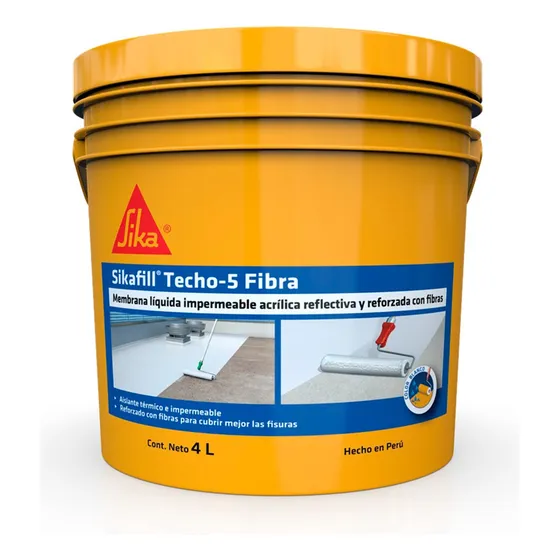 Membrana Impermeable Para Techos Sikafill Techo -5 Fibra 4l