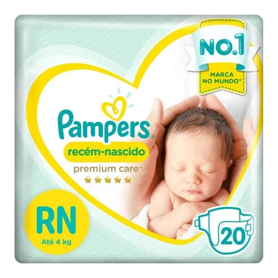 Fraldas Recém-nascido Premium Care 20 Unidades Pampers Gênero Sem gênero Tamanho RN