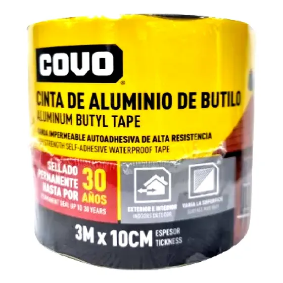 Cinta Butilo Aluminio Impermeabilizante Techo Impermeable 3m