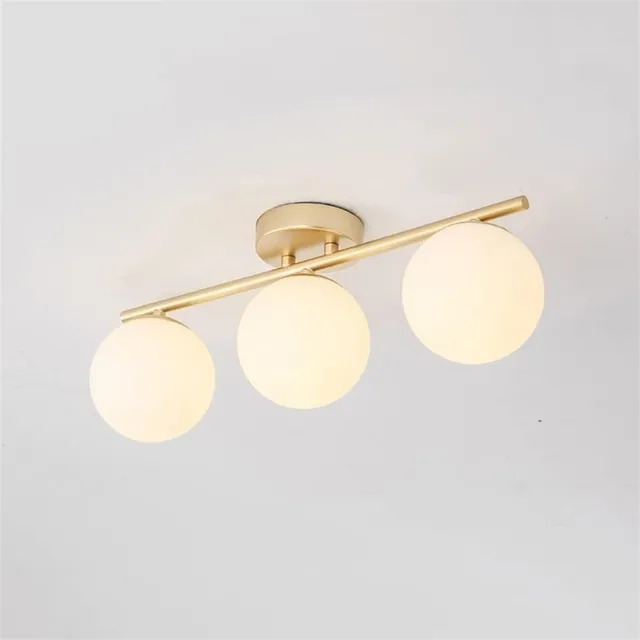 Lampara Techo Empotrada Pasillo Casa Bola Cristal Nordica 2