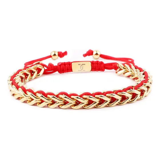 Pulsera Ajustable Oro Laminado 18k Lujo Hombre Regalo Kz 