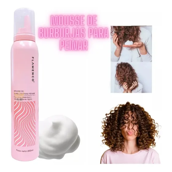 Mousse Para Peinar Cabello Rizado Ondulado 200 Ml Flamenco