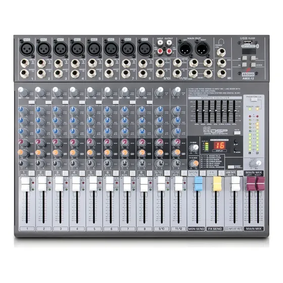 Console Arcano AMIX-12 de mistura 127/220V