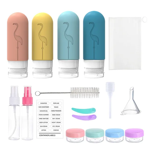 Set Botella De Viaje Dispensadora 17 Pcs