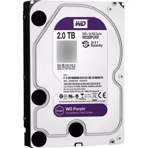 interno Western Digital WD Purple WD20PURZ 2TB púrpura