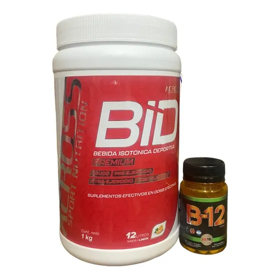 Bebida Isotonica Premiun Across 1 Kg Bid + B12 Be Positive 