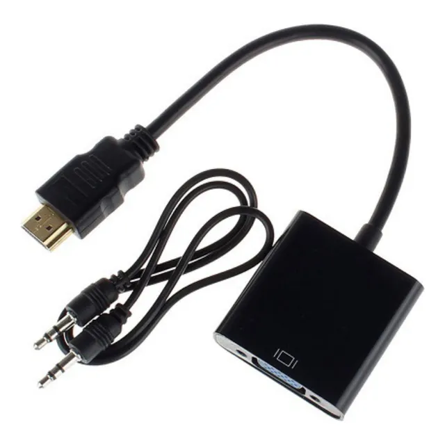 Cable Convertidor Adaptador Hdtv A Vga + Cable Audio