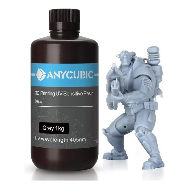 Resina Uv Para Impresora 3d Anycubic 1000g 405nm Gris