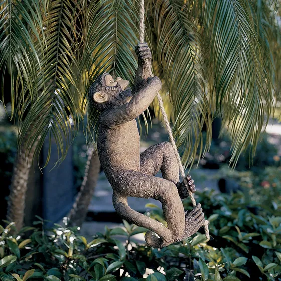 Diseño Toscano Makokou Mono Trepador Escultura