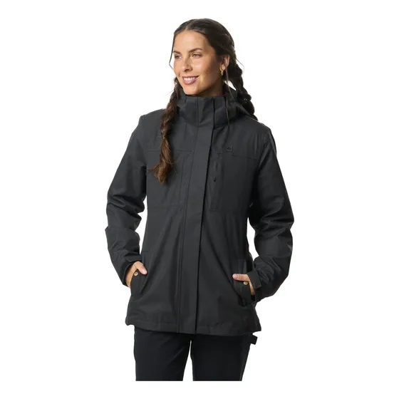Chaqueta Siklos Reciclada Kivul Mujer Negra Con Print