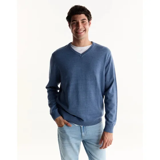 Sweater Cuello En V Hombre Equus Kazán Varios Colores