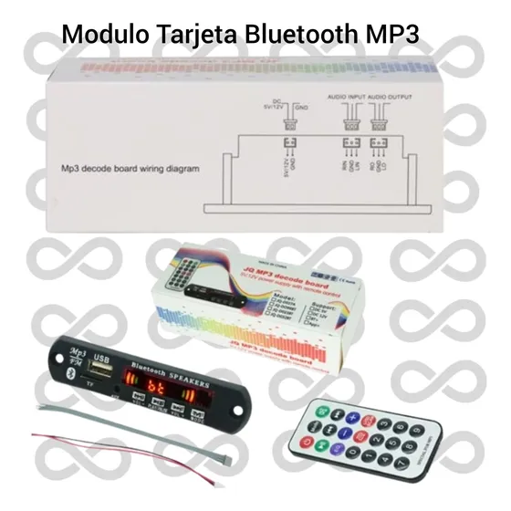 Módulo Bluetooth Mp3 Amplificador Auxiliar Micro Sd Usb