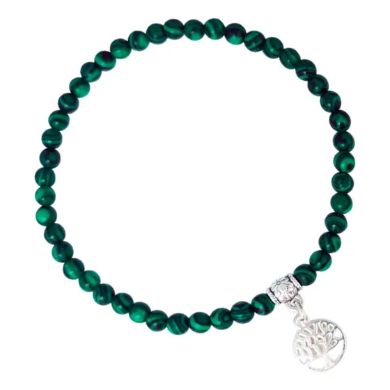 Pulsera Mala Códigos Sagrados 45 Cuentas Malaquita