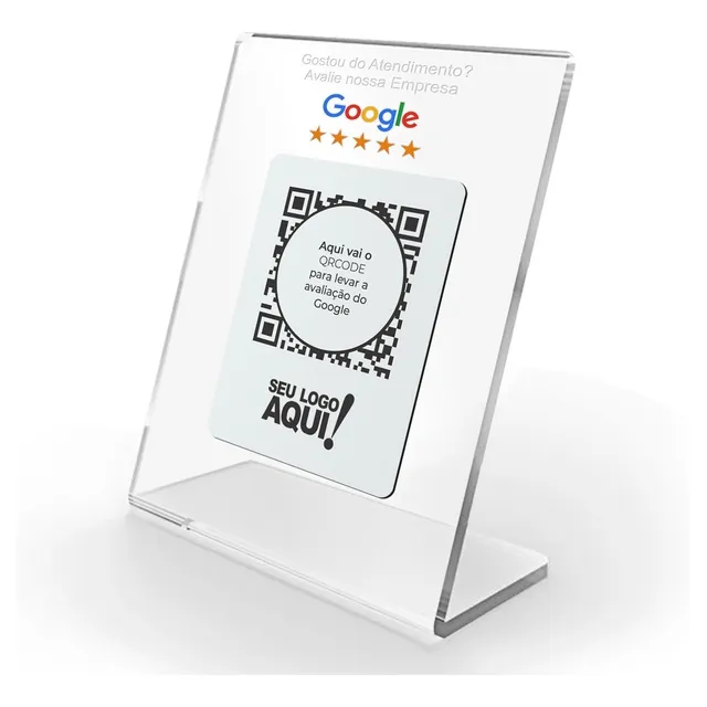 Placa Quadro Acrílico Avaliação Google Personalizada 3mm
