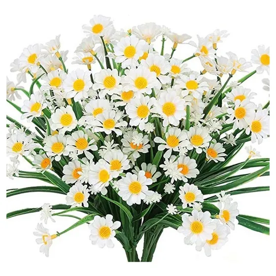 5pzs Flores Artificiales Margaritas Para Decoración De Boda