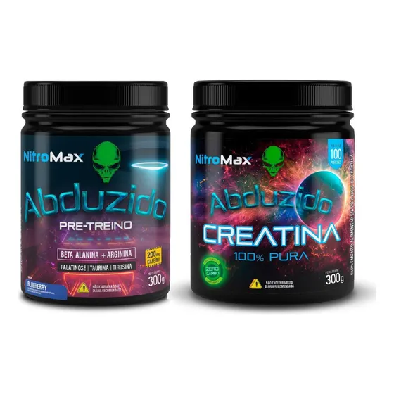 Pre Treino Abduzido 300g + Creatina Abduzido 300g - Nitromax