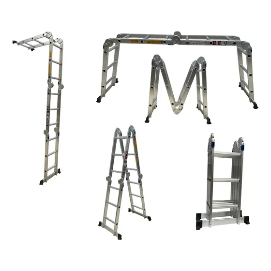 Escalera De Aluminio Multiposiciones 8en1 Vns Home 3.5 Mts