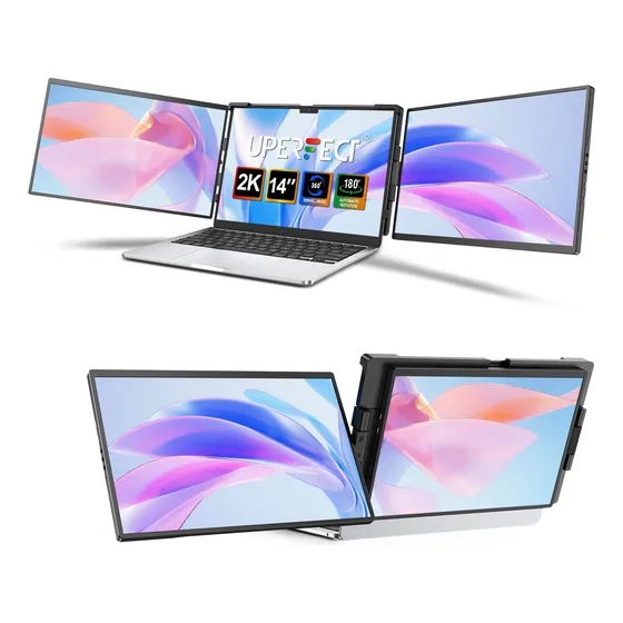 Extensor De Tela Para Laptop Uperfect 14  Monitor Triplo Qhd