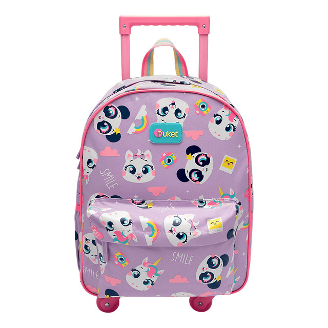 Mochila Com Rodinha Multibichos - Lavanda Mochila Com Rodinha Multibichos - Lavanda