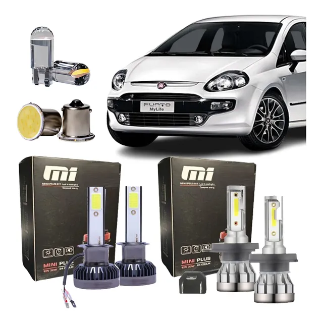 Lampara Cree Led Alta Baja Auxiliares T10 Stop Fiat Punto