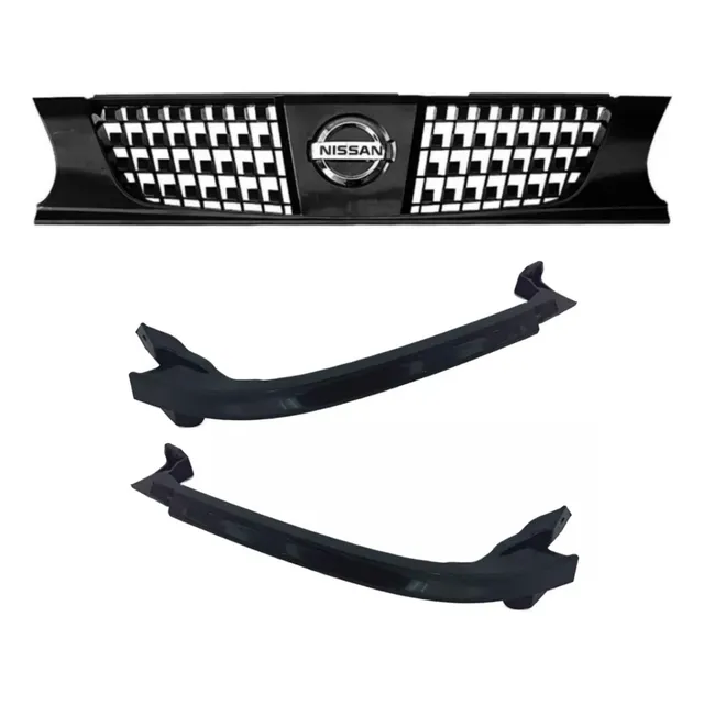 Parrilla Completa Emblema Nissan Tsuru 3 Y 2 Biseles De Faro