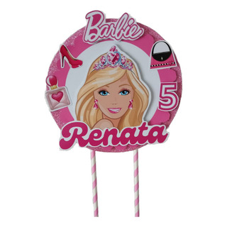 Adorno Para Torta Barbie Personalizado Con Relieve. Adorno Para Torta Barbie Personalizado Con Relieve.