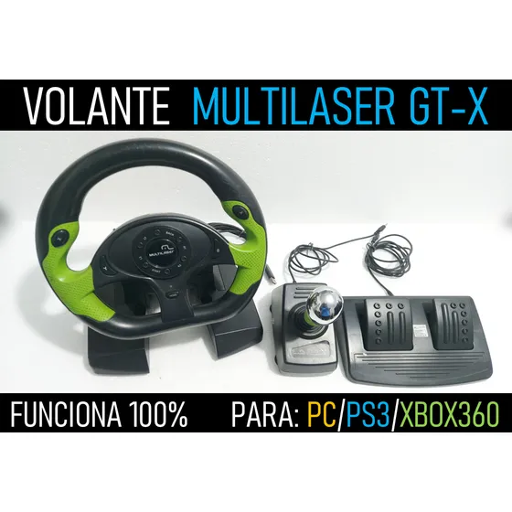 Volante Multilaser Gt-x Compatível Pc/ps3/xbox360