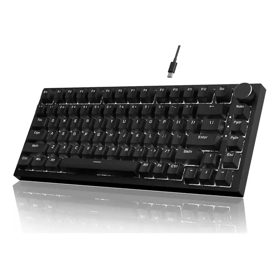 Botão Retroiluminado Do Teclado Ajazz Ak820 Game Wired 75% H