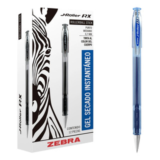 Bolígrafo J-rollerball Stick Medio Zebra Caja 12 Piezas Azul Bolígrafo J-rollerball Stick Medio Zebra Caja 12 Piezas Azul