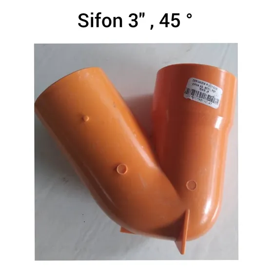Sifón Reforzado 3 Pulgadas   , 45 °, Aguas Negras