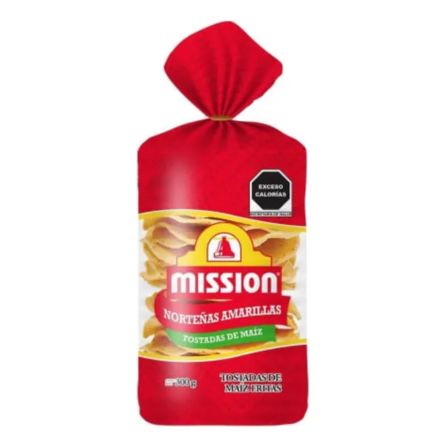 4 Pzas Tostadas Mission Norteñas Amarillas 300 G